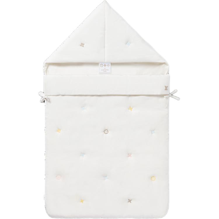 

Спальный мешок из шелка 17.5 X 29.5 дюймов LOUIS VUITTON, белый