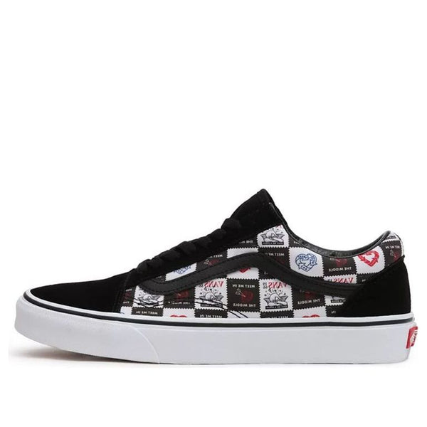

Кроссовки old skool skate shoes black/white Vans, черный