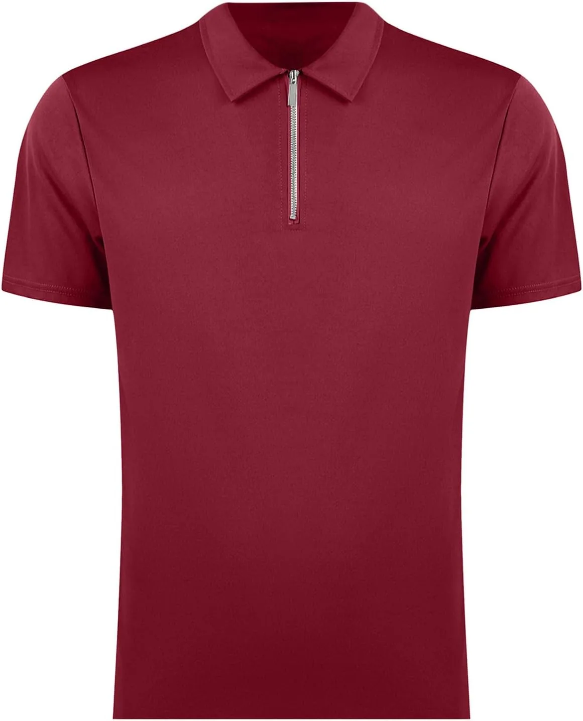 Мужская поло с молнией короткий рукав slim fit — фото 3