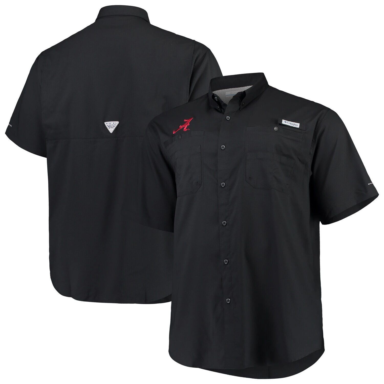 

Мужская рубашка на пуговицах Columbia Black Alabama Crimson Tide Big & Tall Collegiate Tamiami