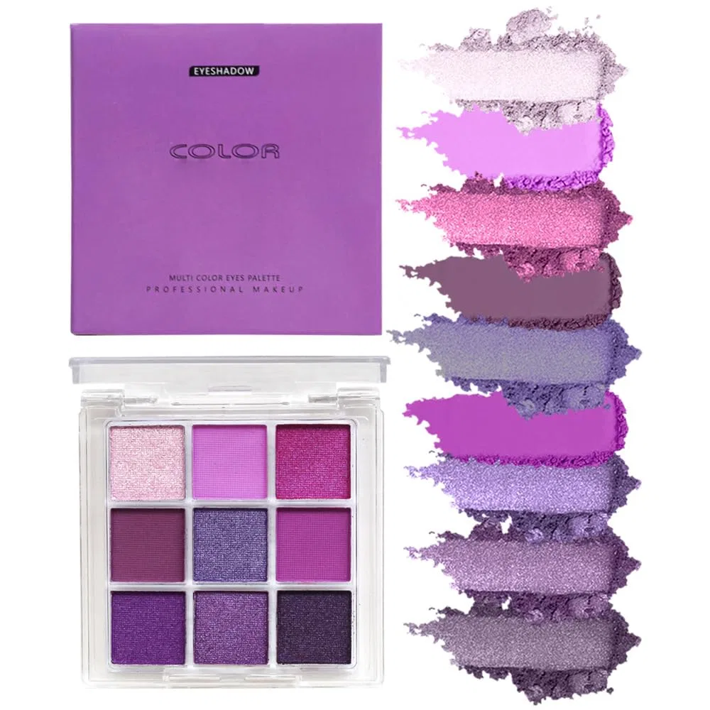 Фиолетовая палетка теней для век (9 цветов) Gl-Turelifes, Purple