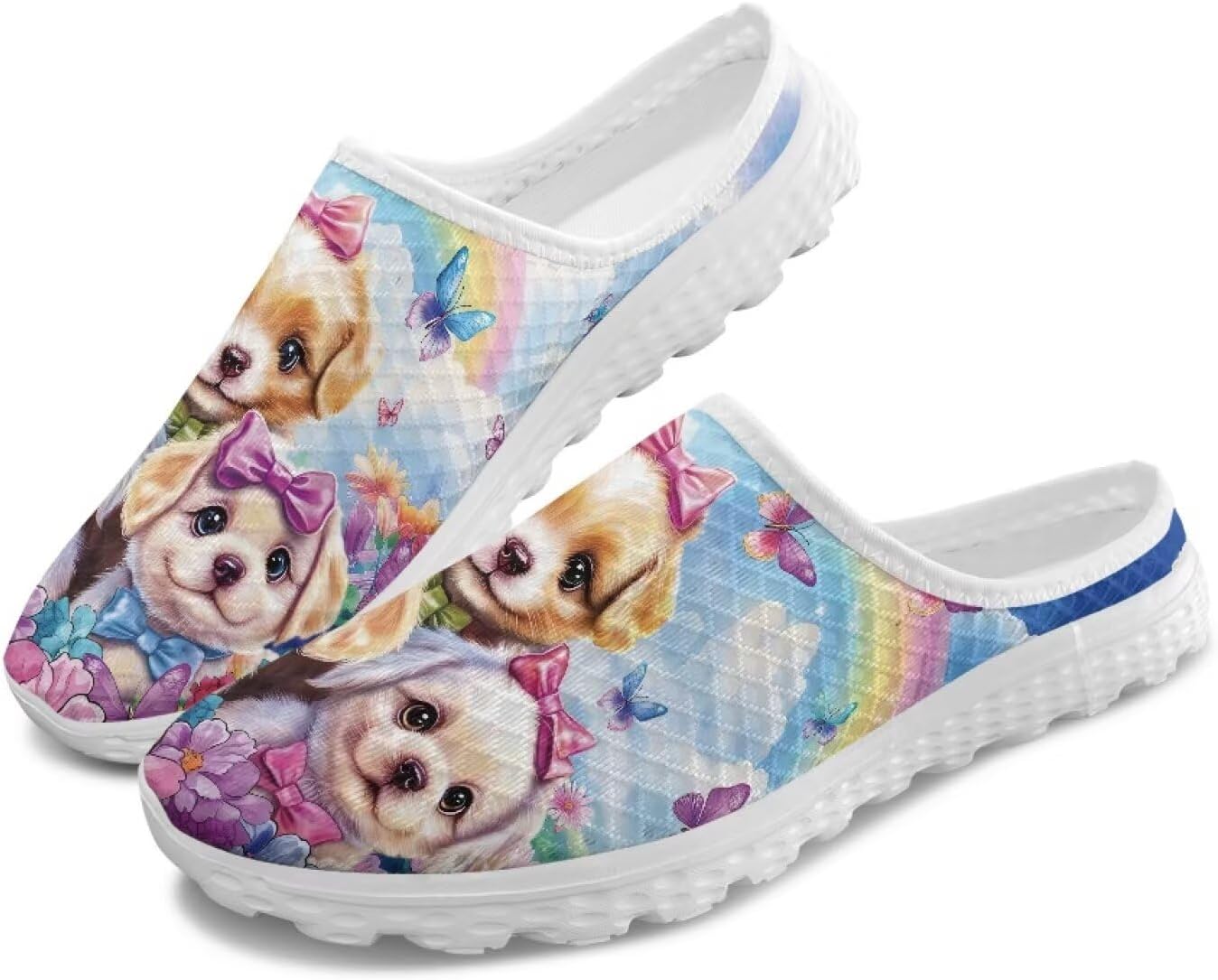 

Женские кроссовки Tomeusey на шнуровке без задника, с полусеткой, легкие, дышащие, повседневные для прогулок, Cute Dog