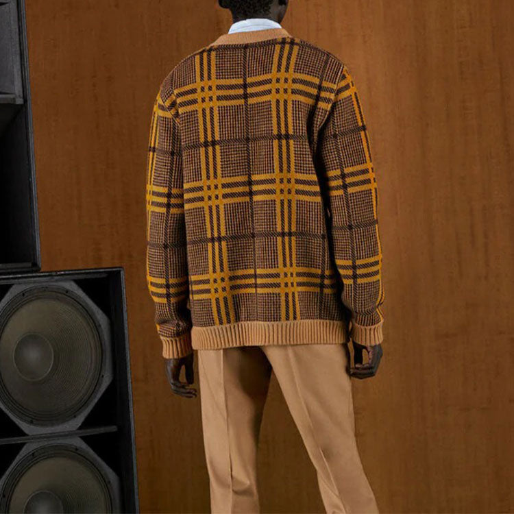 Кардиган Gucci Reversible Wool Knit Cardigan 'Brown Yellow' 696576-XKCFX-2378, коричневый — фото 3