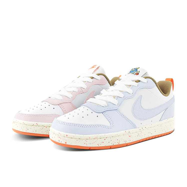 

Детские низкие кроссовки для скейтбординга Court Borough Nike, синий/розовый