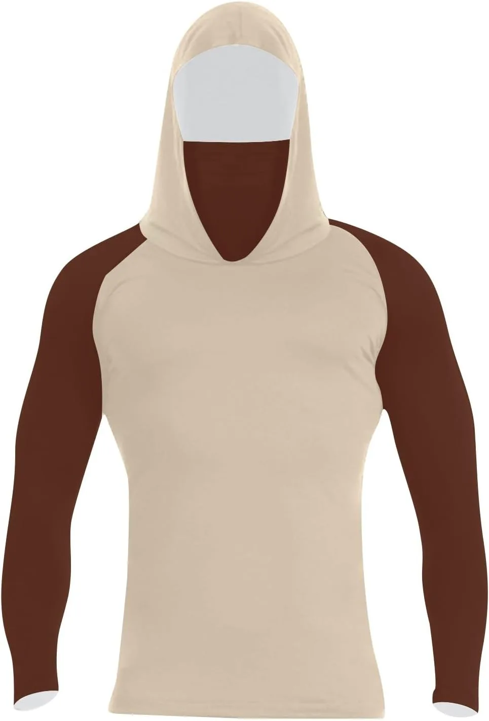 

DuDubaby Футболка для тренировок для мужчин UPF 50+ Легкая с маской и длинным рукавом для защиты от солнца