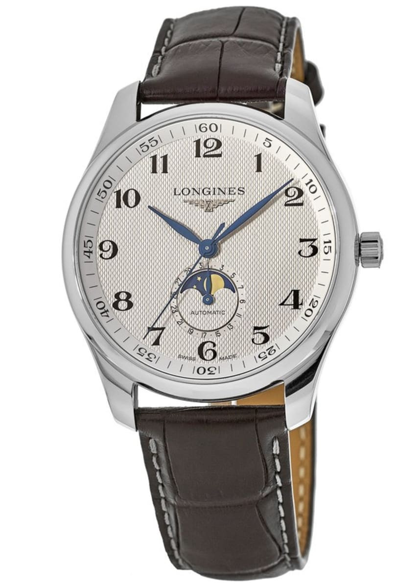 

Longines Master Collection Automatic 42 мм Серебряный циферблат Коричневый кожаный ремешок Мужские часы L2.919.4.78.3