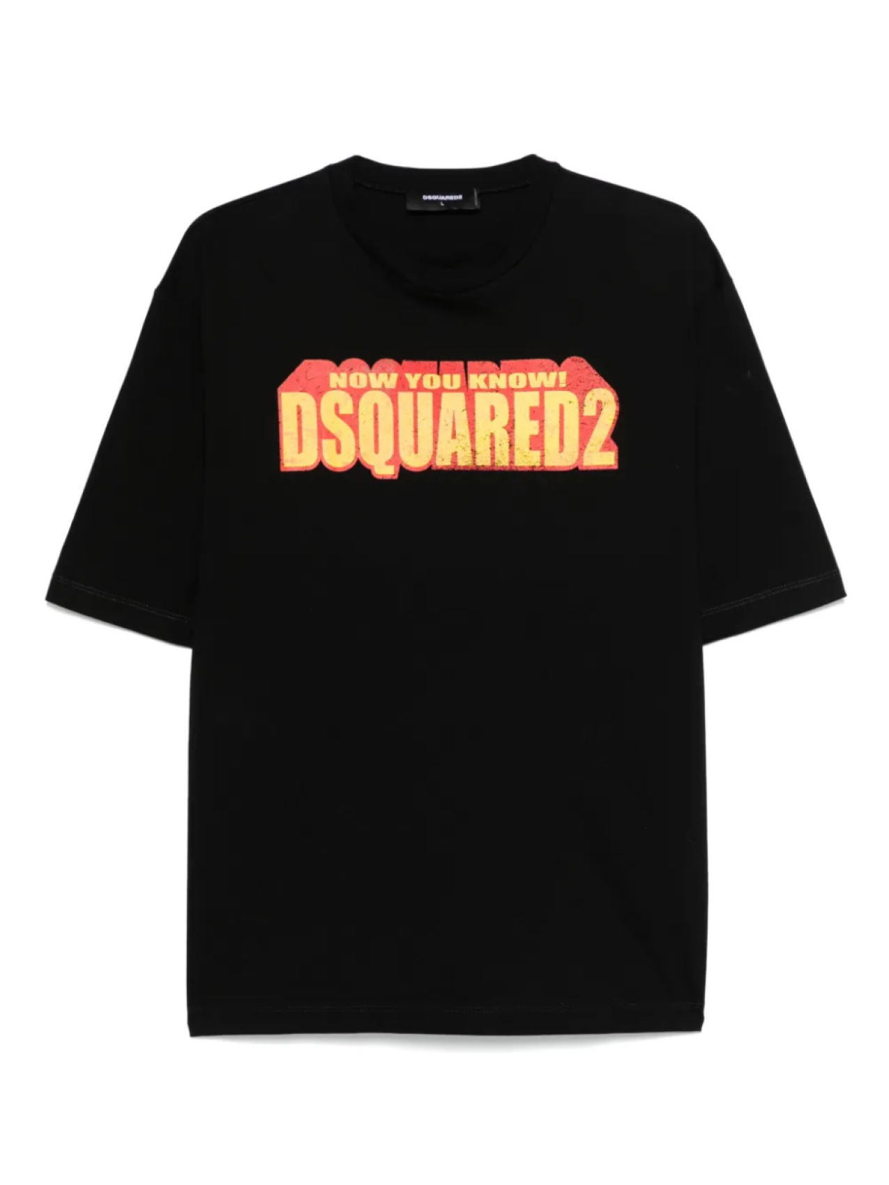 

DSQUARED2 футболка с надписью, черный