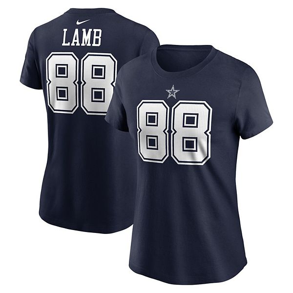 Футболка с именем и номером игрока Dallas Cowboys ceedee lamb navy Nike — фото 2