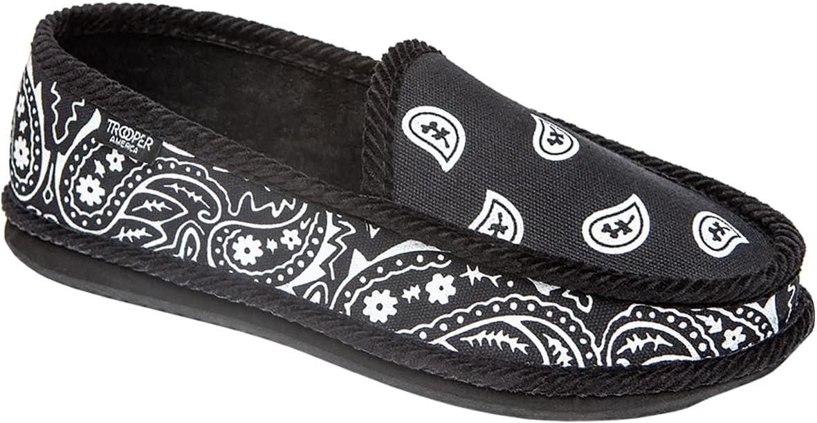 

Домашние тапочки Trooper America KS-002, черные, с узором «пейсли», для мужчин и женщин, Уютные, красочные, Сверхмягкие, для дома и улицы