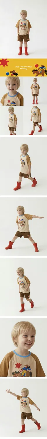Детские коричневые шорты Bb Heart Triangle Color Block от Belita&Boys — фото 2