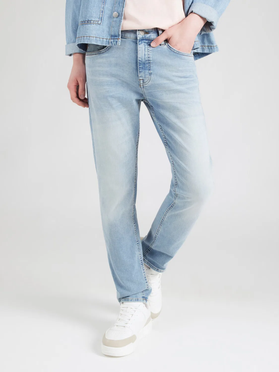 Джинсы Boss Slim fit Delaware Bo синего цвета — фото 2