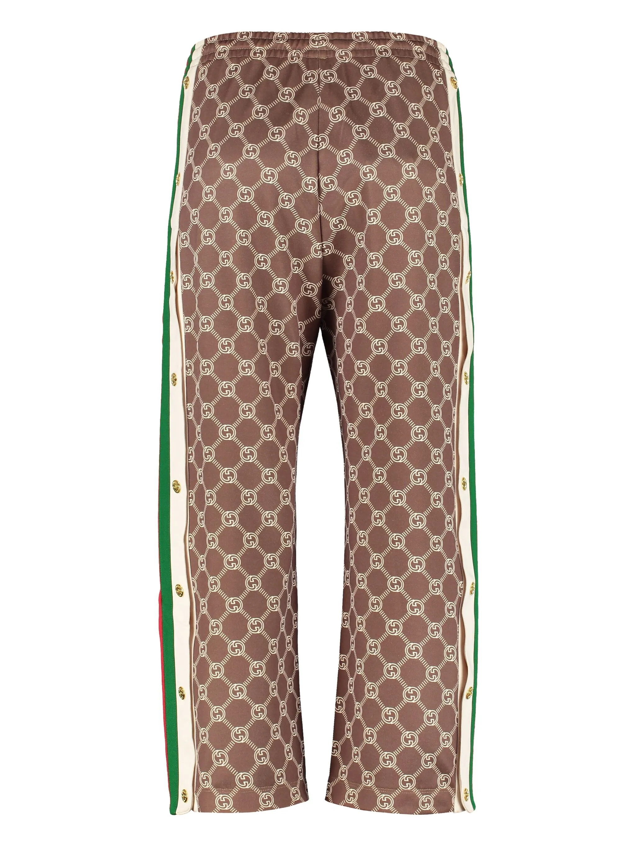 Спортивные брюки Gucci с кулиской и логотипом Interlocking G, оригинальный дизайн, коричневый — фото 2