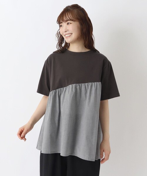 

Футболка из хлопкового трикотажа с рукавом 5/4 One'sterrace, серый