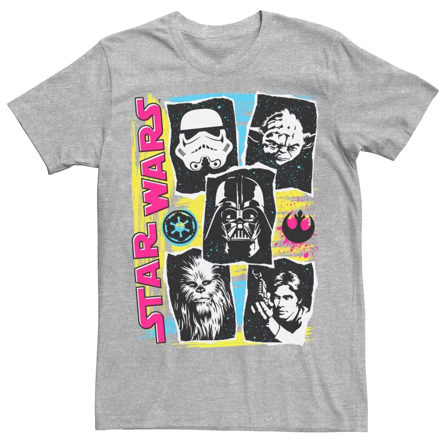

Мужская футболка с рисунком Colorpop Collage Star Wars