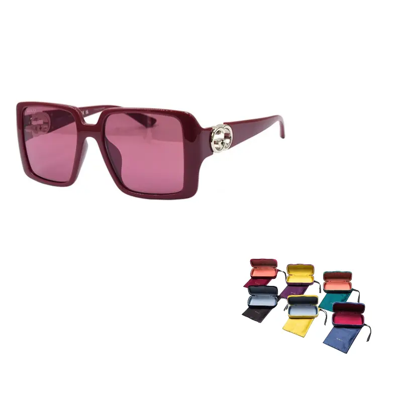 

GUCCI Солнцезащитные очки квадратной формы, Dark Red