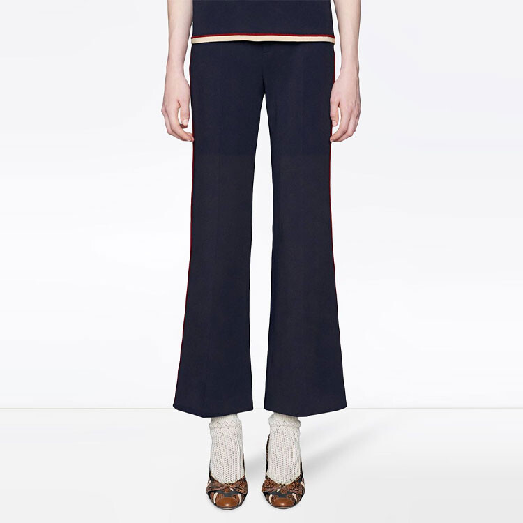 Штаны спортивные женские Gucci Viscose Bootcut, синий — фото 3
