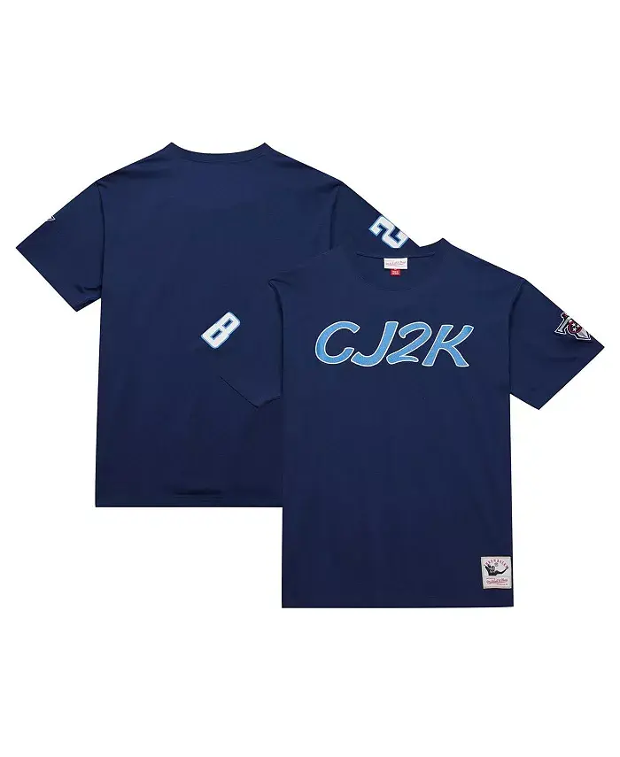 

Мужская футболка с ником игрока Chris Johnson в стиле Tennessee Titans, синяя Mitchell & Ness