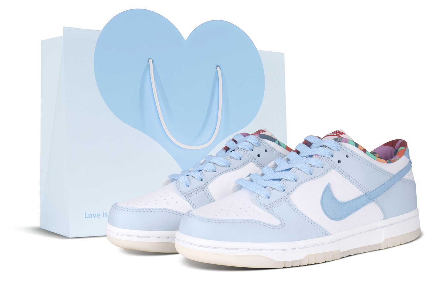 

Кроссовки Nike Dunk Skateboard Shoes Women's Low-Top White, голубой, Синий, Кроссовки Nike Dunk Skateboard Shoes Women's Low-Top White, голубой
