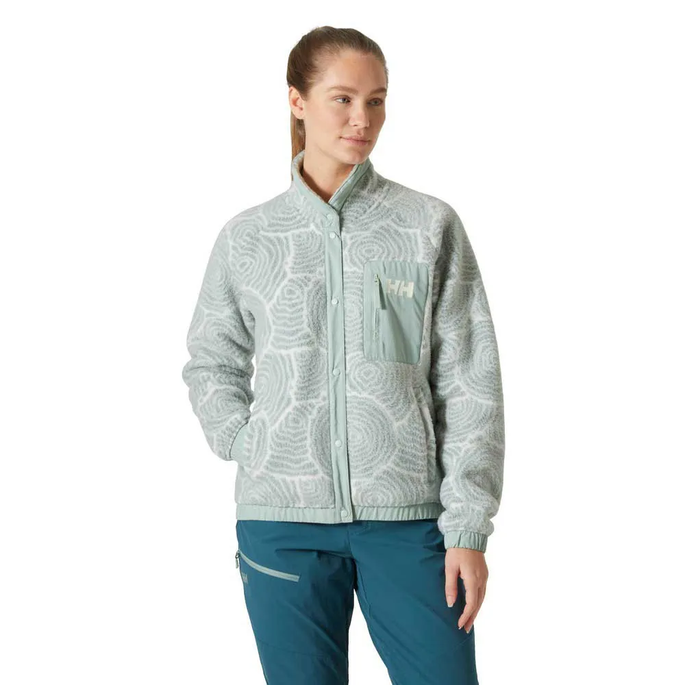 

Флис Helly Hansen Imperial Printed Pile Snap full zip, зеленый