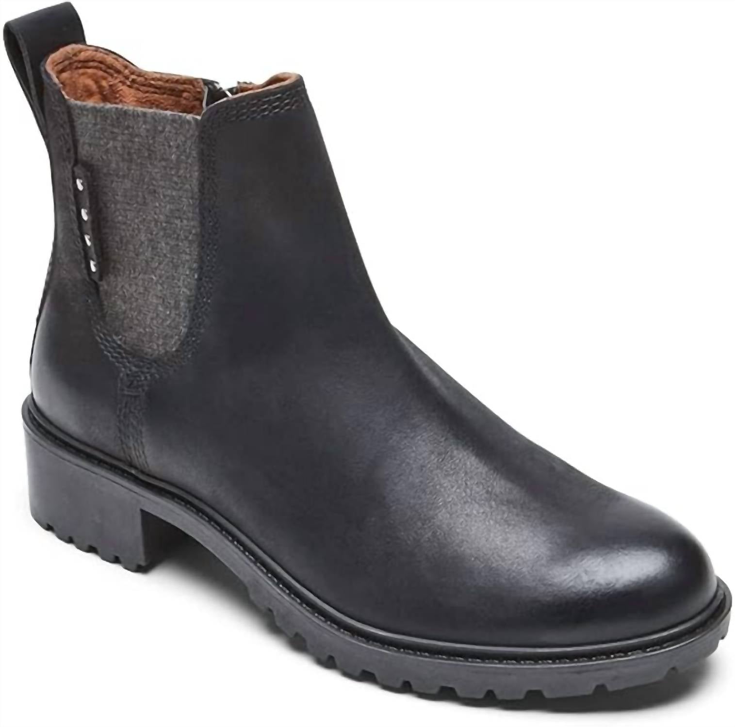 Женские зимние водонепроницаемые ботинки Chelsea черные Rockport