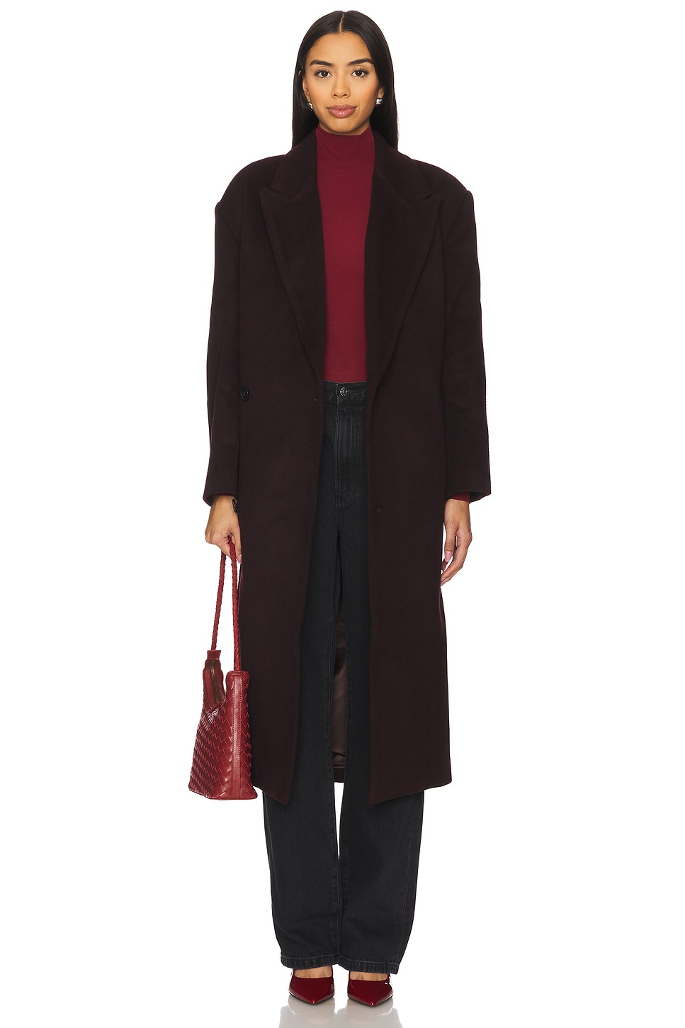 

Классическое пальто оверсайз Bardot, цвет deep plum