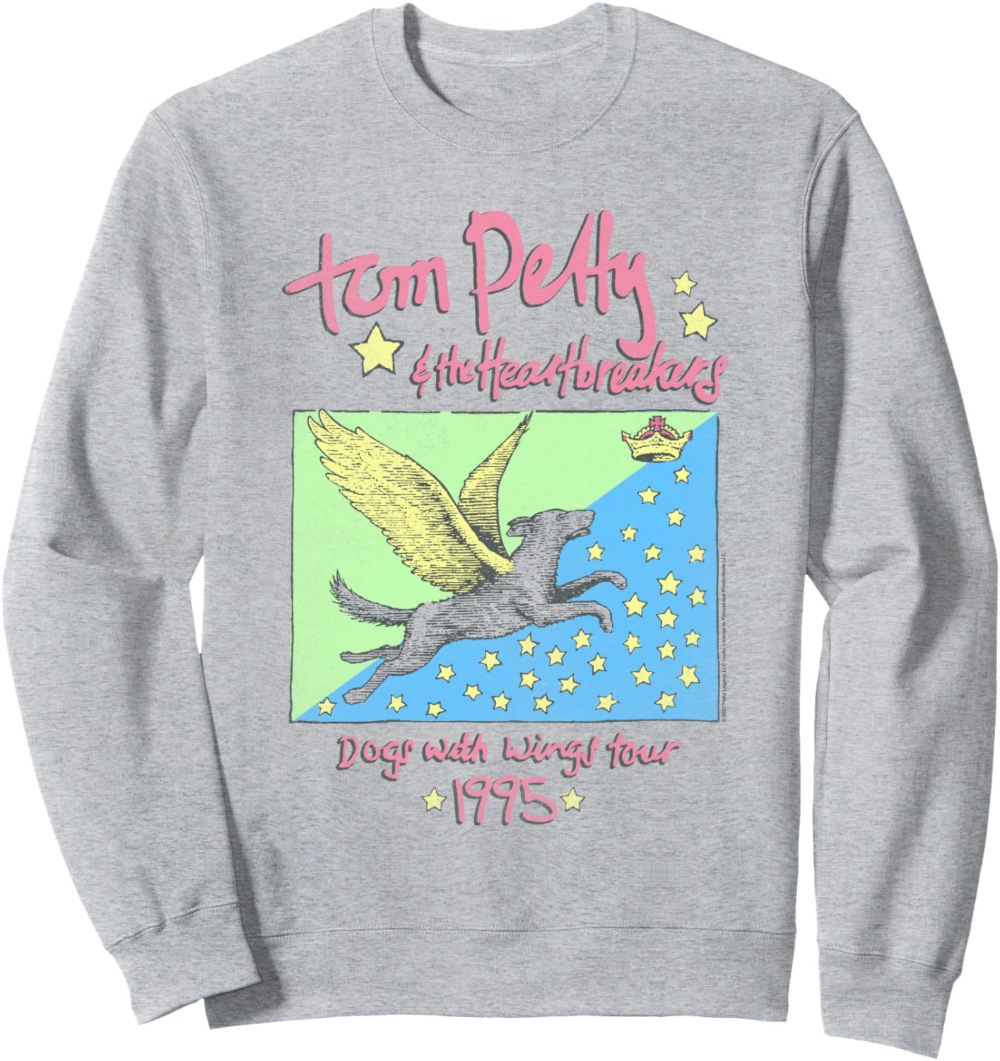 

Толстовка с символикой тура Тома Петти Dogs With Wings 1995 года Popfunk, серый