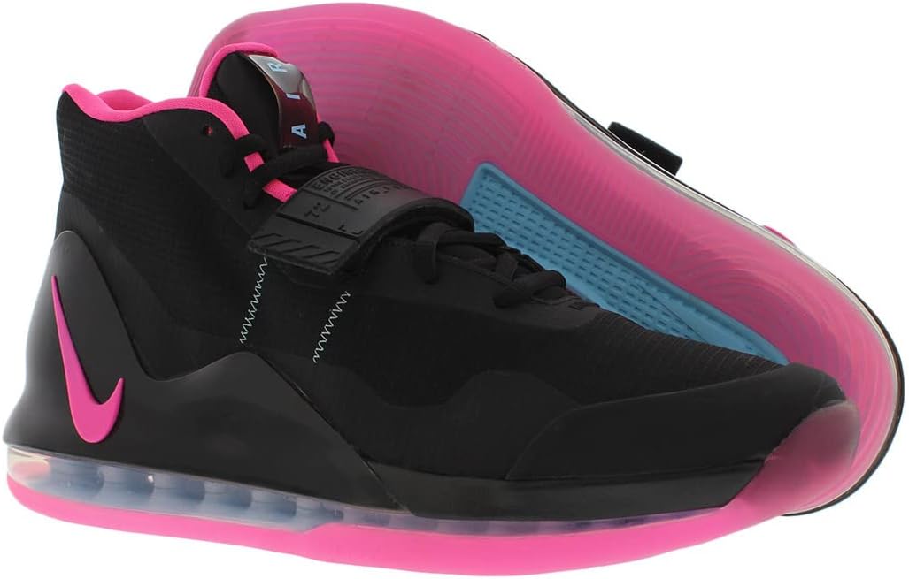 

Баскетбольные кроссовки Nike Air Force Max мужские, черные/розовые/сине-охлаждающие/антрацитовые из кожи, Black/Pink Blast/Blue Chill/Anthracite