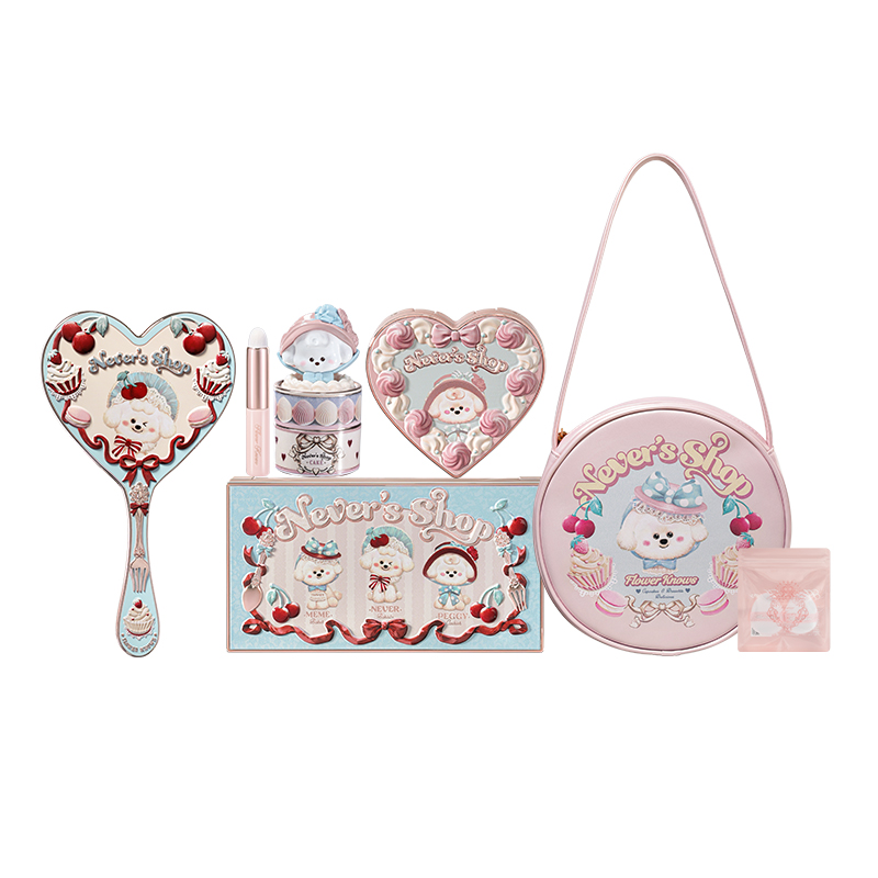 

FlowerKnows Naiwa Little Shop набор матовой косметики: тональная помада, тени для век и румяна Flower Knows