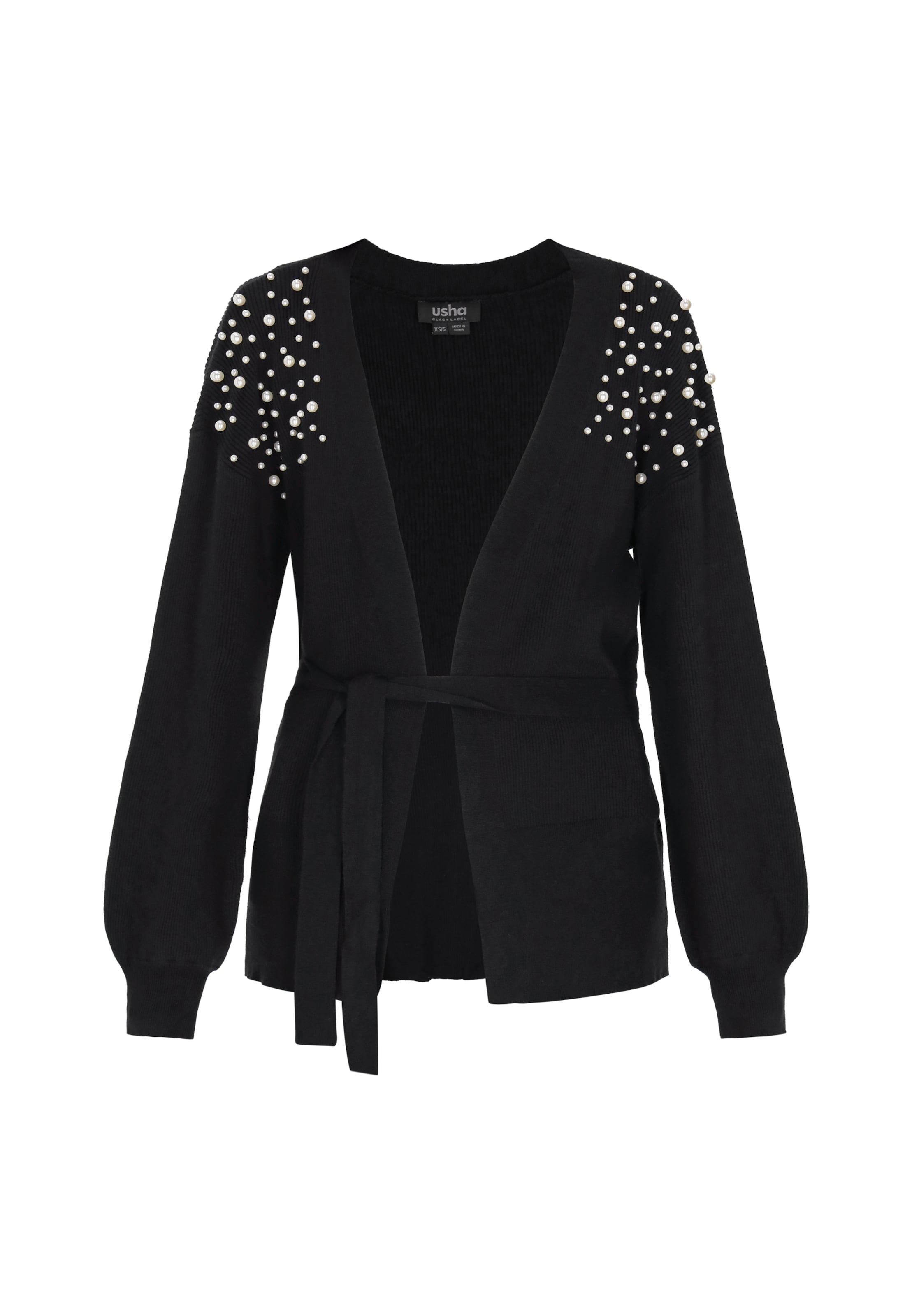 

Usha BLACK LABEL Вязаный кардиган в черном цвете