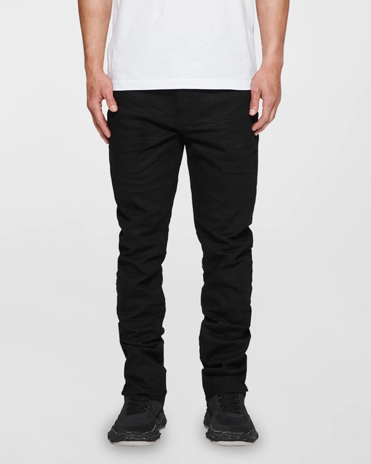 

Мужские джинсы узкого кроя P005 Black Raw PURPLE, цвет Black Raw
