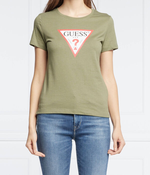 

Оригинальная футболка Regular fit Guess Jeans, хаки
