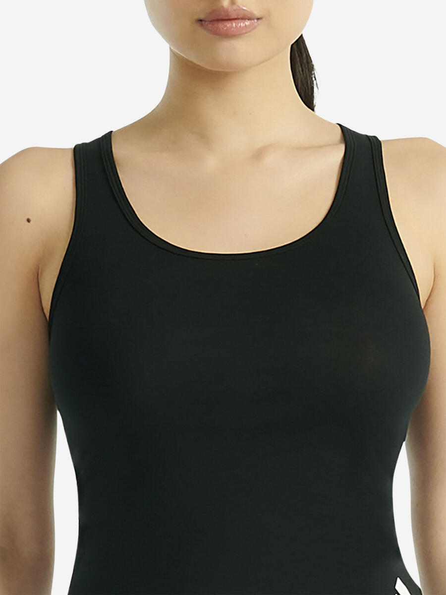 ADIDAS Тренировочная майка-топ дышащая женская - Sport Active Essentials, чёрная — фото 4