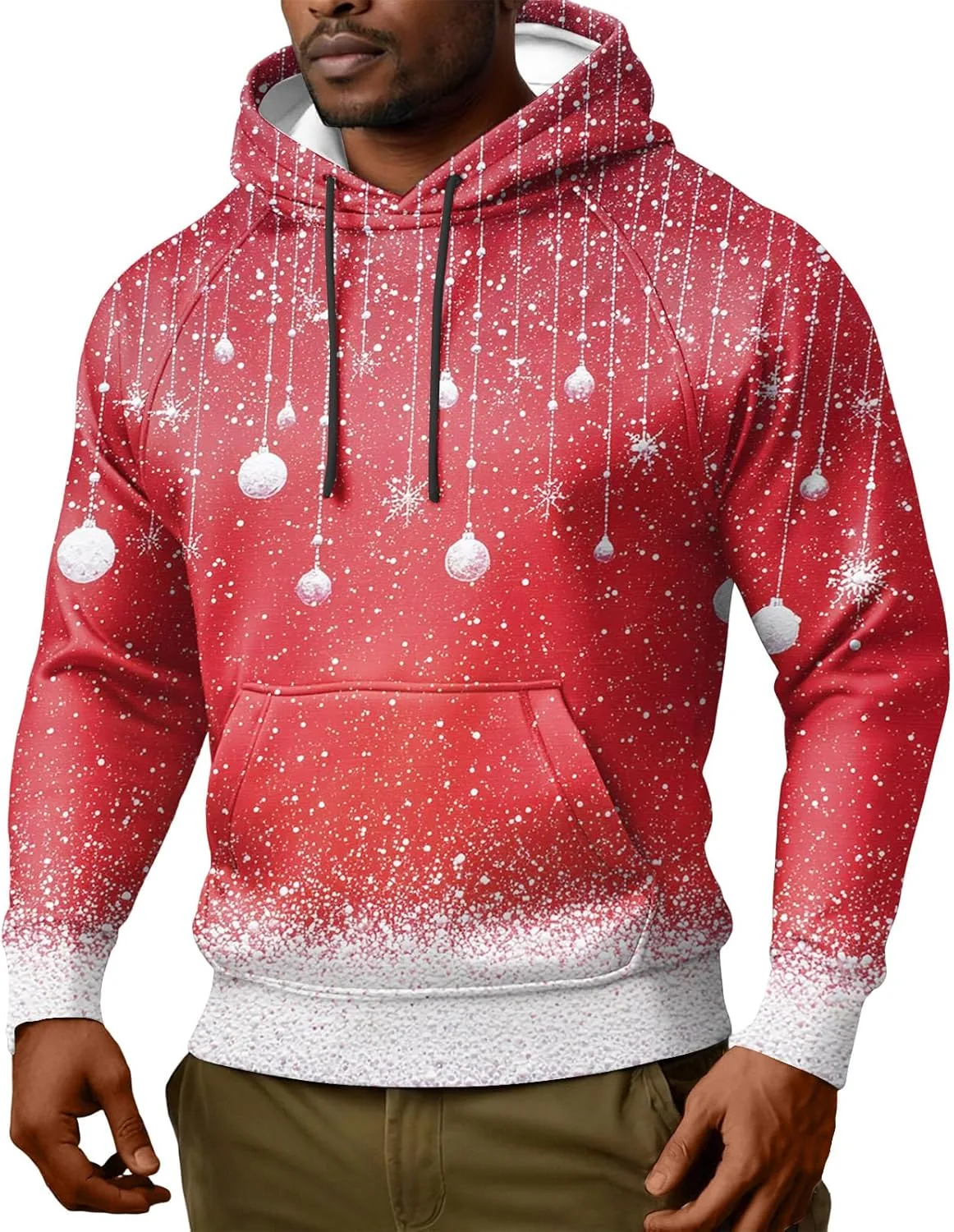 

Мужская толстовка с капюшоном на шнурке, с длинным рукавом и карманами