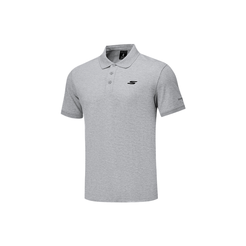 

Футболка-поло GODRI для мужчин, цвет heather medium gray Skechers, серый