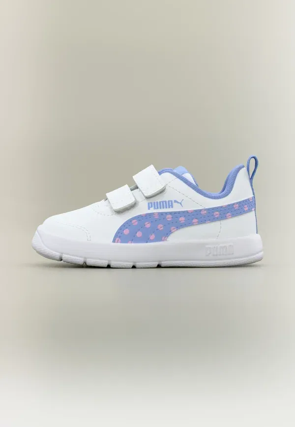 Кроссовки для бега по шоссе Courtflex v3 Dotty Puma, белый/интенсивный лавандовый/розовый шиммер