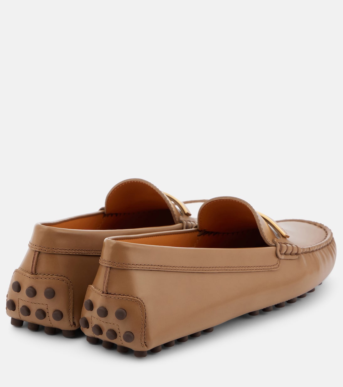 Кожаные туфли для вождения Gommino Tod's, Cappuccino — фото 2