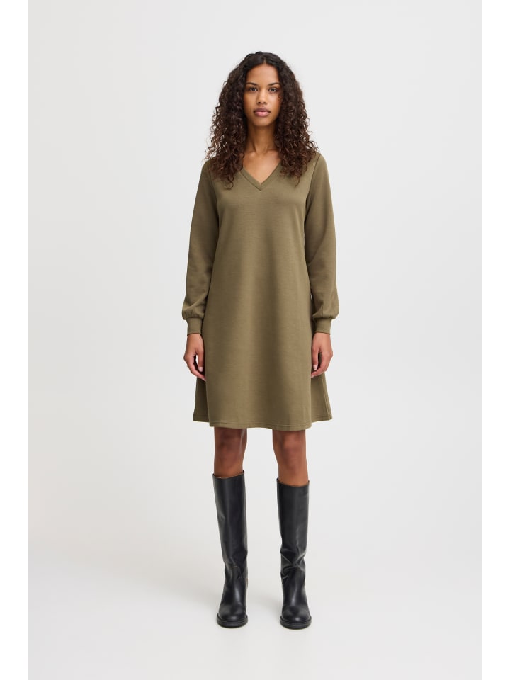 

Платье из джерси IXSVALA, стандартный крой, цвет ящерица ICHI