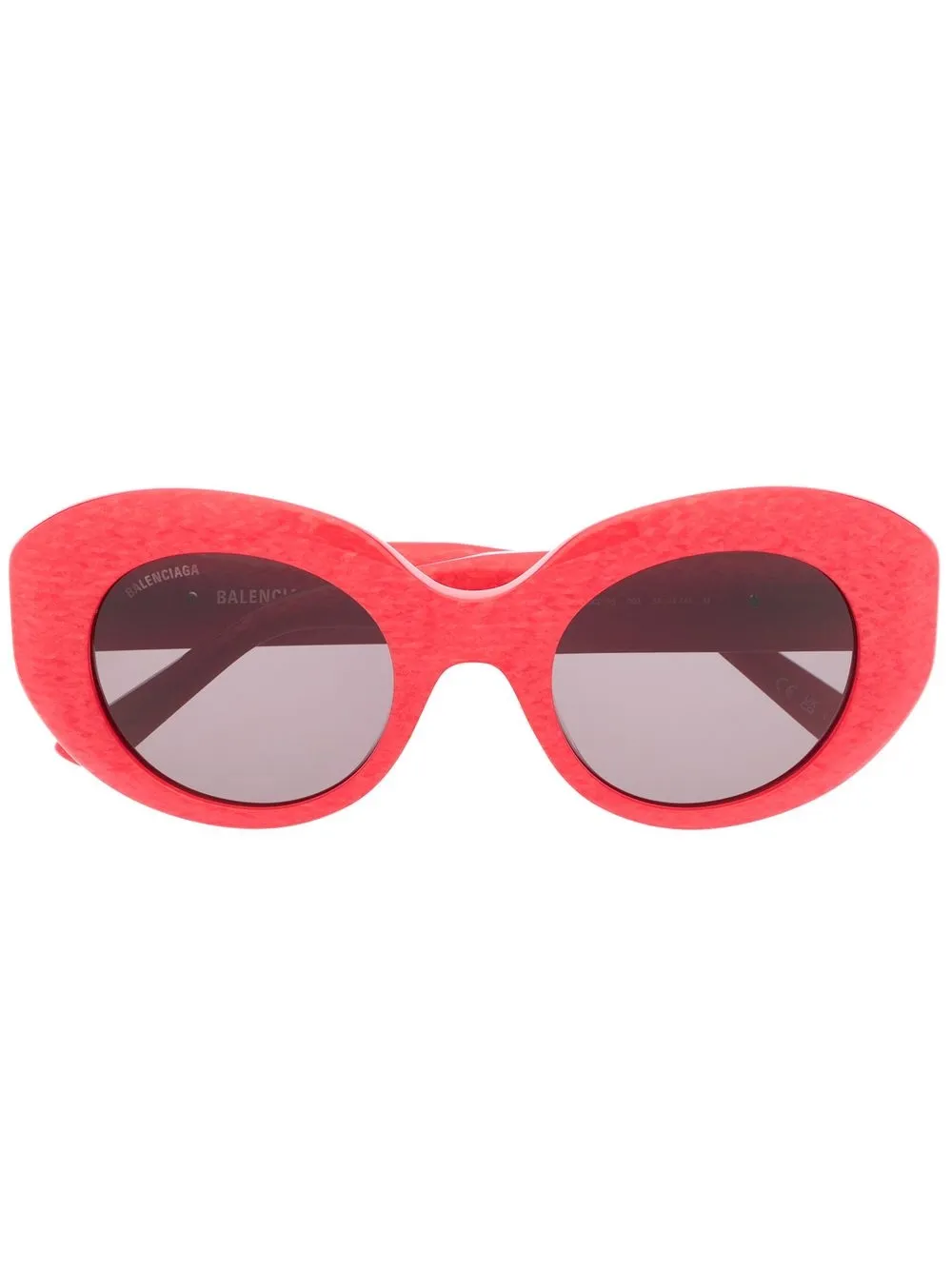 

Массивные солнцезащитные очки в круглой оправе Balenciaga Eyewear, красный