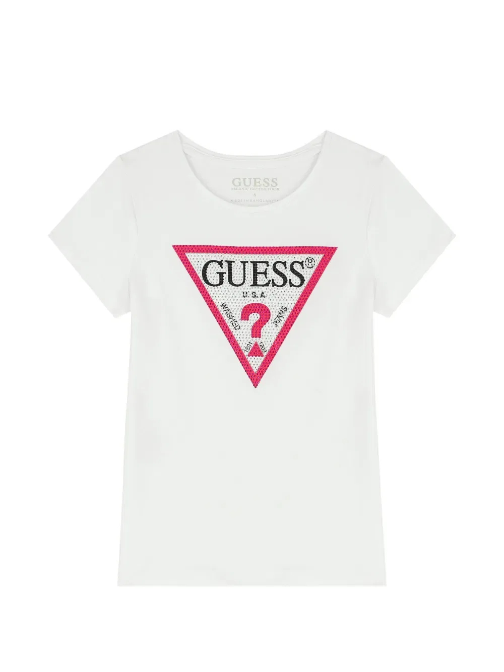 Футболка с треугольным логотипом Guess Kids, белый