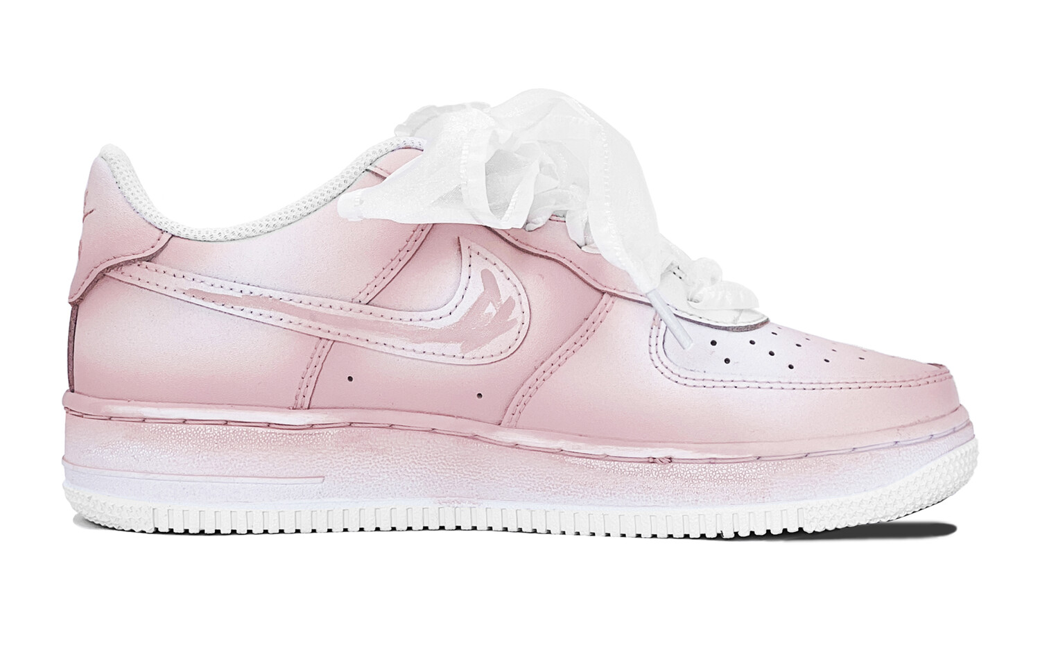 

Кроссовки для скейтбординга Air Force 1 женские, низкие, белый/пудровые Nike