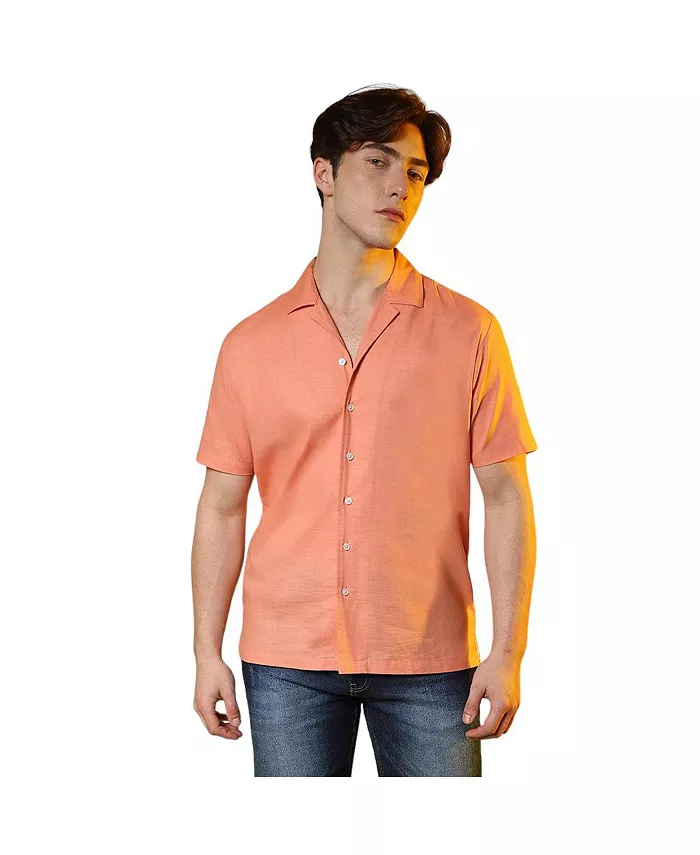 

Мужская рубашка TANGARINE ORANGE HEATHERED Campus Sutra, оранжевый
