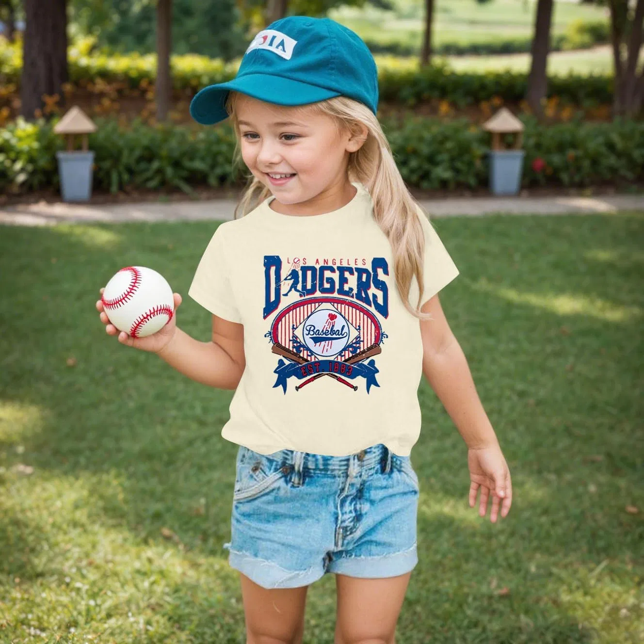 Футболка для девочки FRELPIXO Baseball Shirt, цвет C-apricot — фото 2