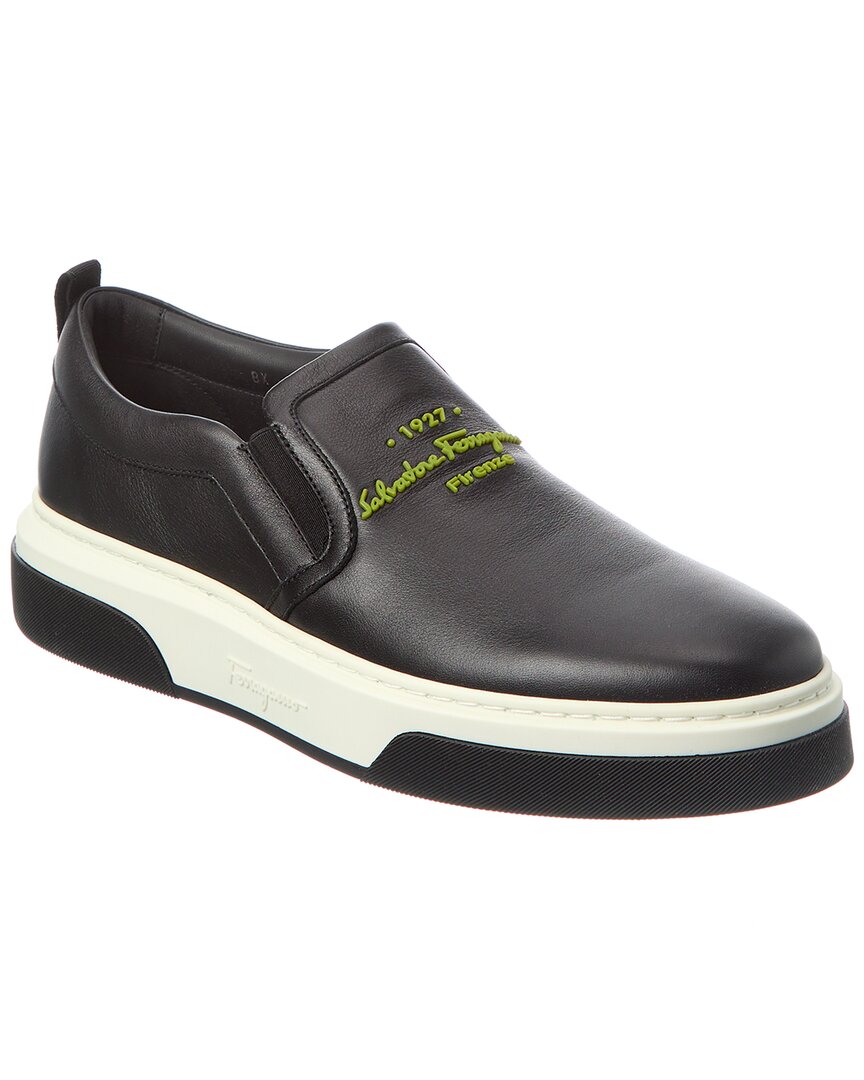 

Кроссовки Ferragamo из кожи Slip-On Salvatore Ferragamo, черный