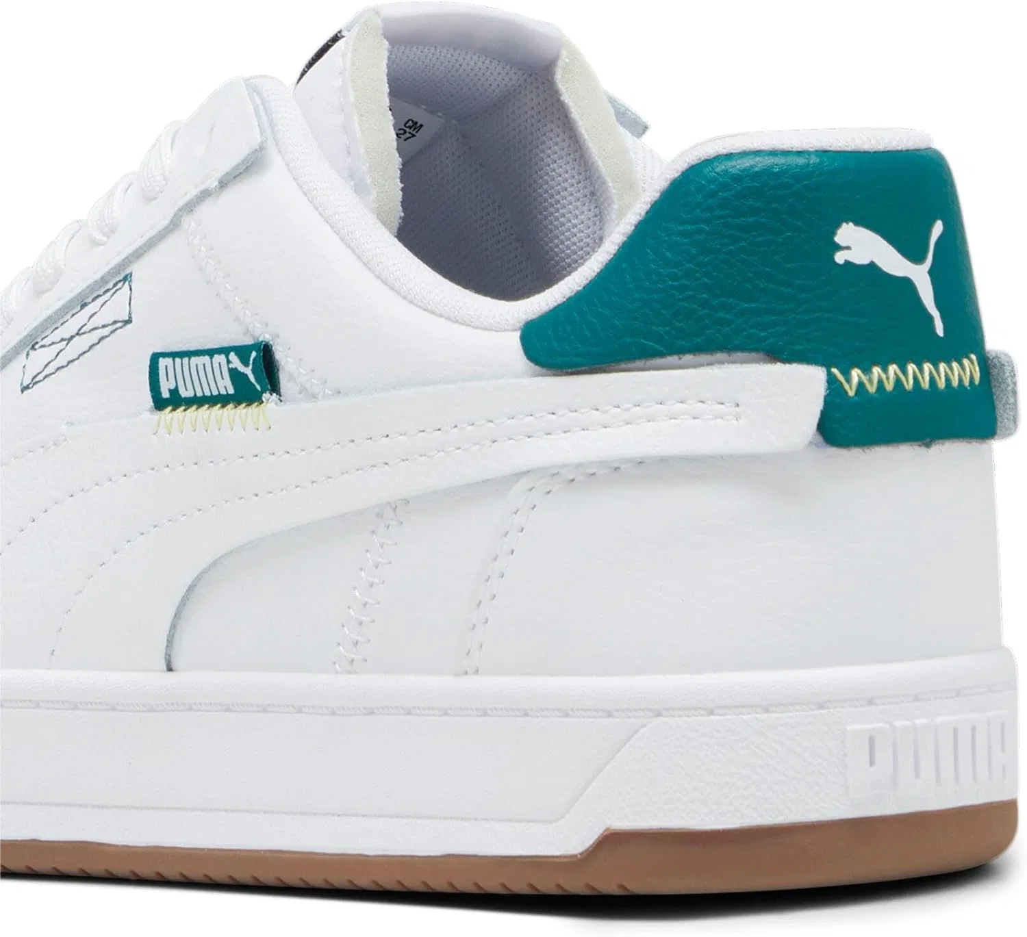 Баскетбольные кроссовки PUMA Caven 2.0 VTG унисекс для взрослых, White Malachite Black Yellow — фото 3