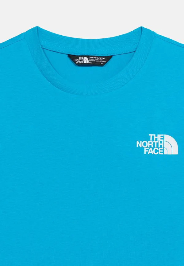 Простая футболка-купе, обычная, унисекс, базовая футболка. The North Face, Meridian Blue — фото 4