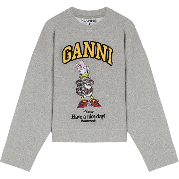 

Футболка с вшитыми рукавами, унисекс Ganni, dove feather серый color