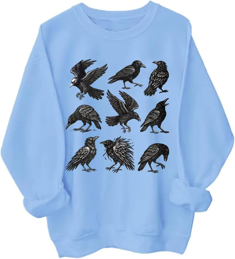 

Толстовка с готическим принтом ворон BTGRL