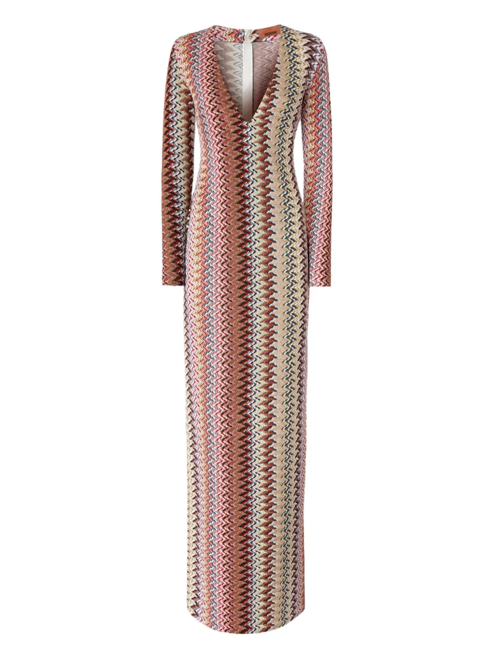 

Макси-платье с шевронным узором Missoni, коричневый