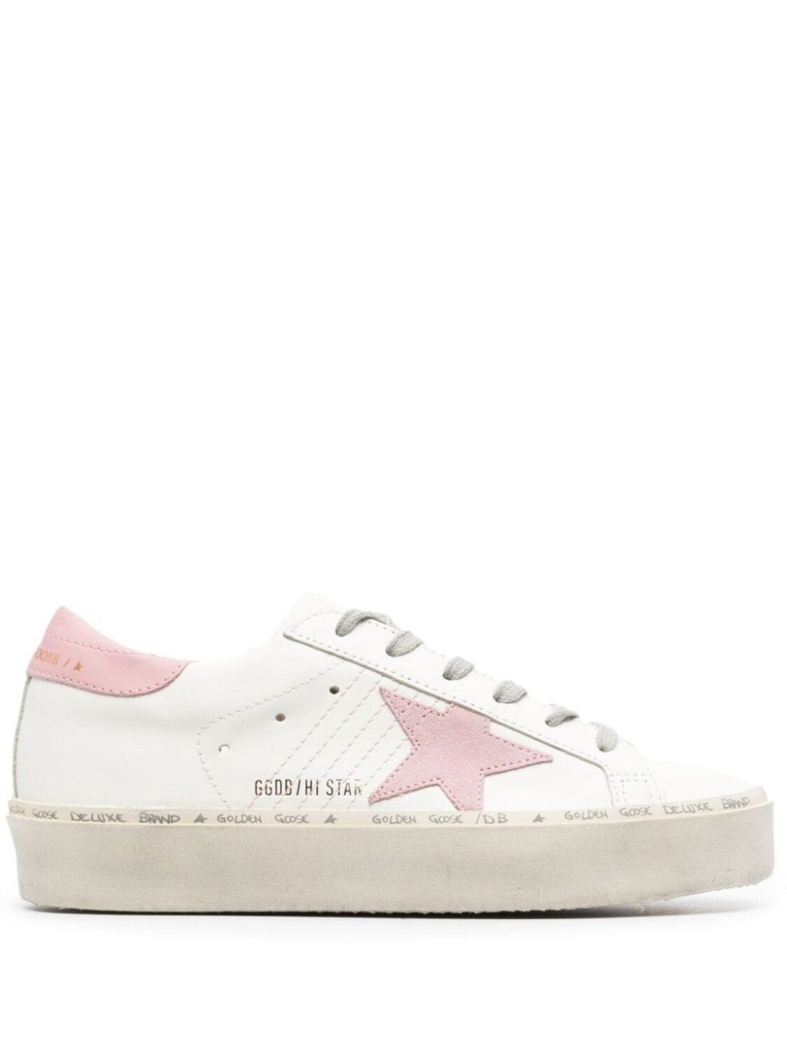 

Кроссовки Golden Goose Hi Star Platform, белый/светло-розовый