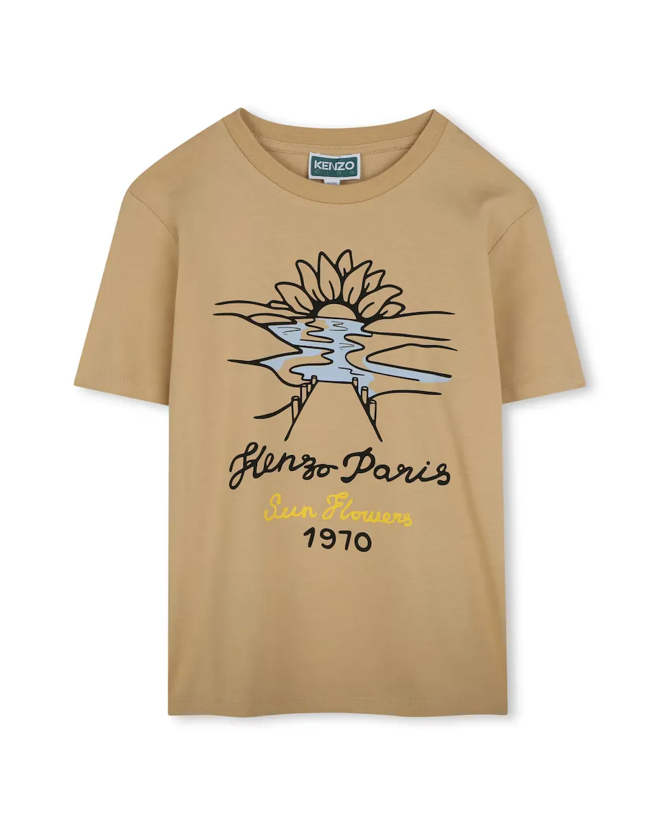 

Футболка для мальчика в цвете натуральный хлопок Kenzo Kids, бежевый